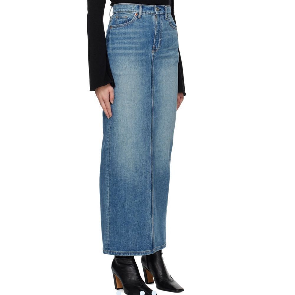 REFORMATION Daria Ultra High Rise Denim Maxi Skirt size 25 NEW $188